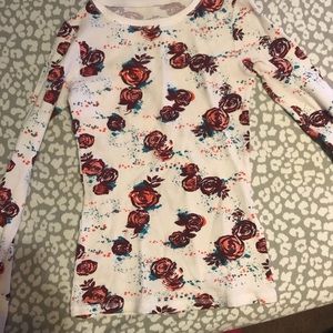 Thermal top flower print